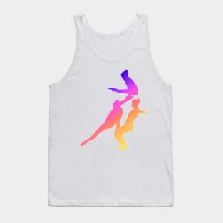 Women’s trio doing split paper clip with straddle Tank Top